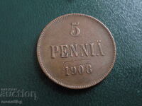 Ρωσία (για τη Φινλανδία) 1908 - 5 πένες