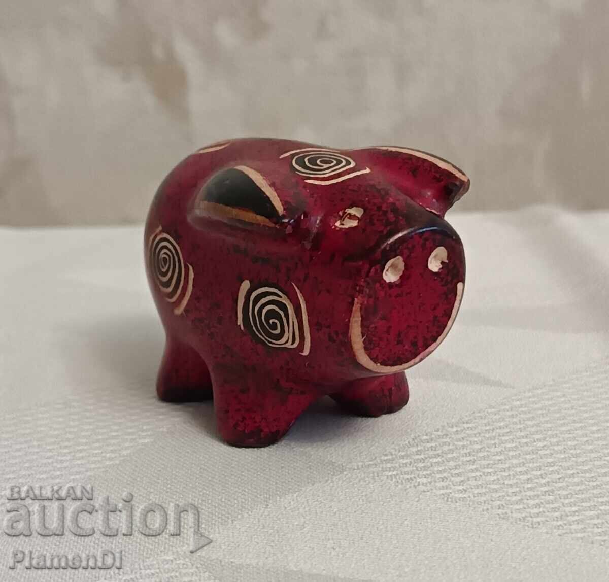 Authentic "Piggy" figurine made of African soapstone with price € 10.00 | 19.56 BGN