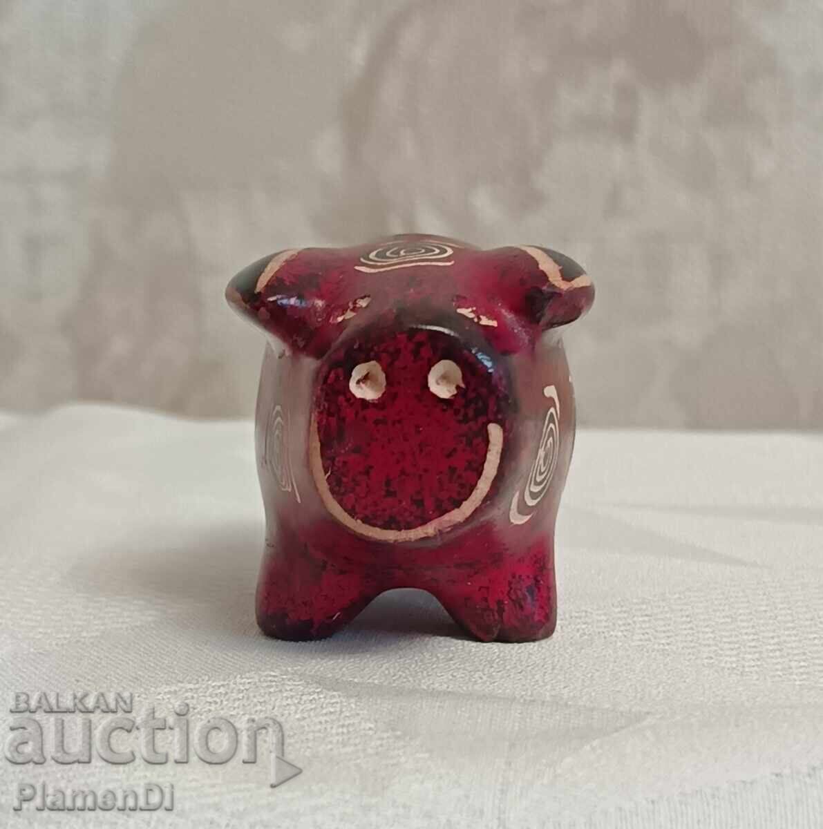 Auction  Authentic "Piggy" figurine made of African soapstone