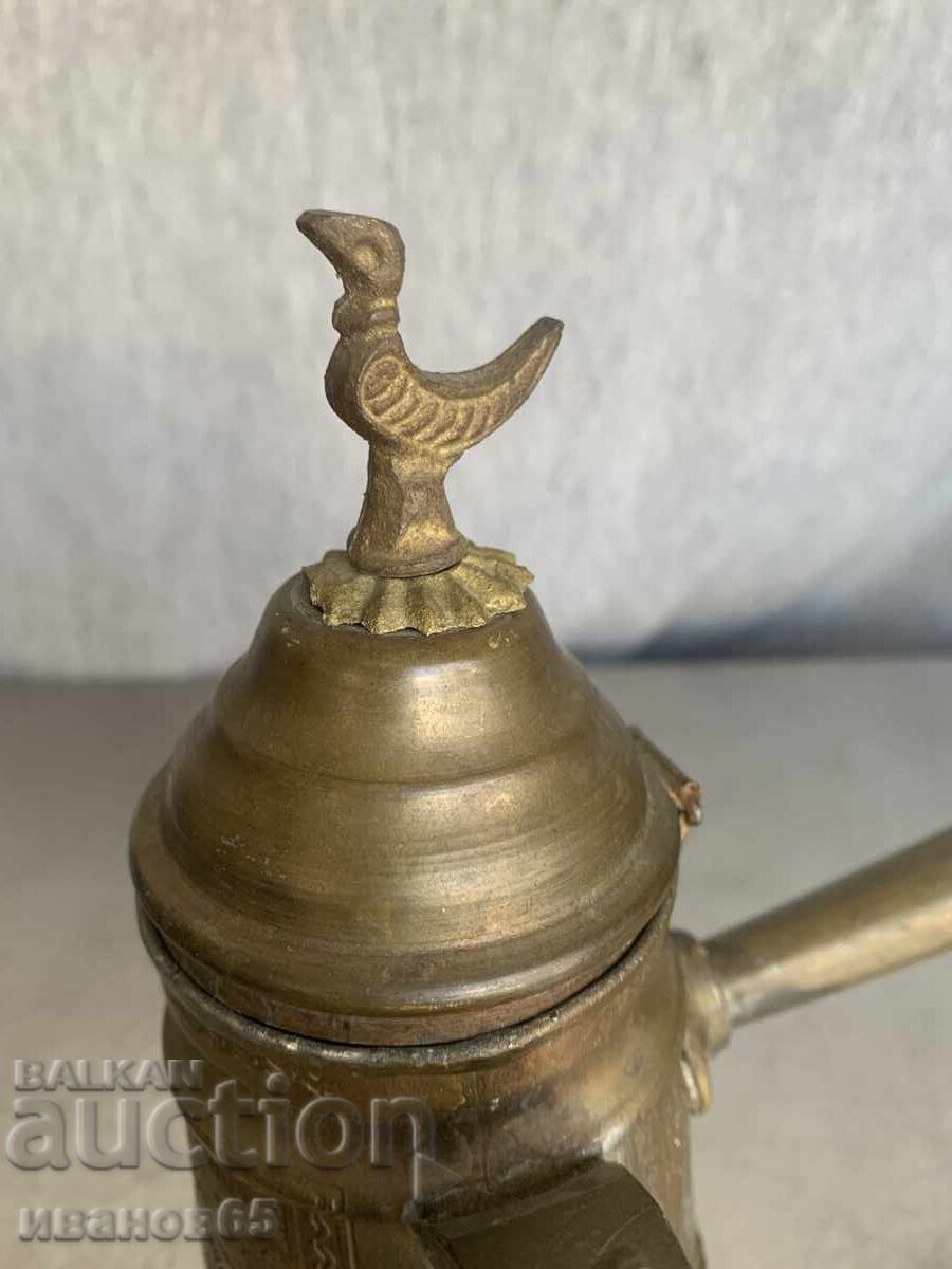 Old copper and brass coffee pot (cezve) - 7