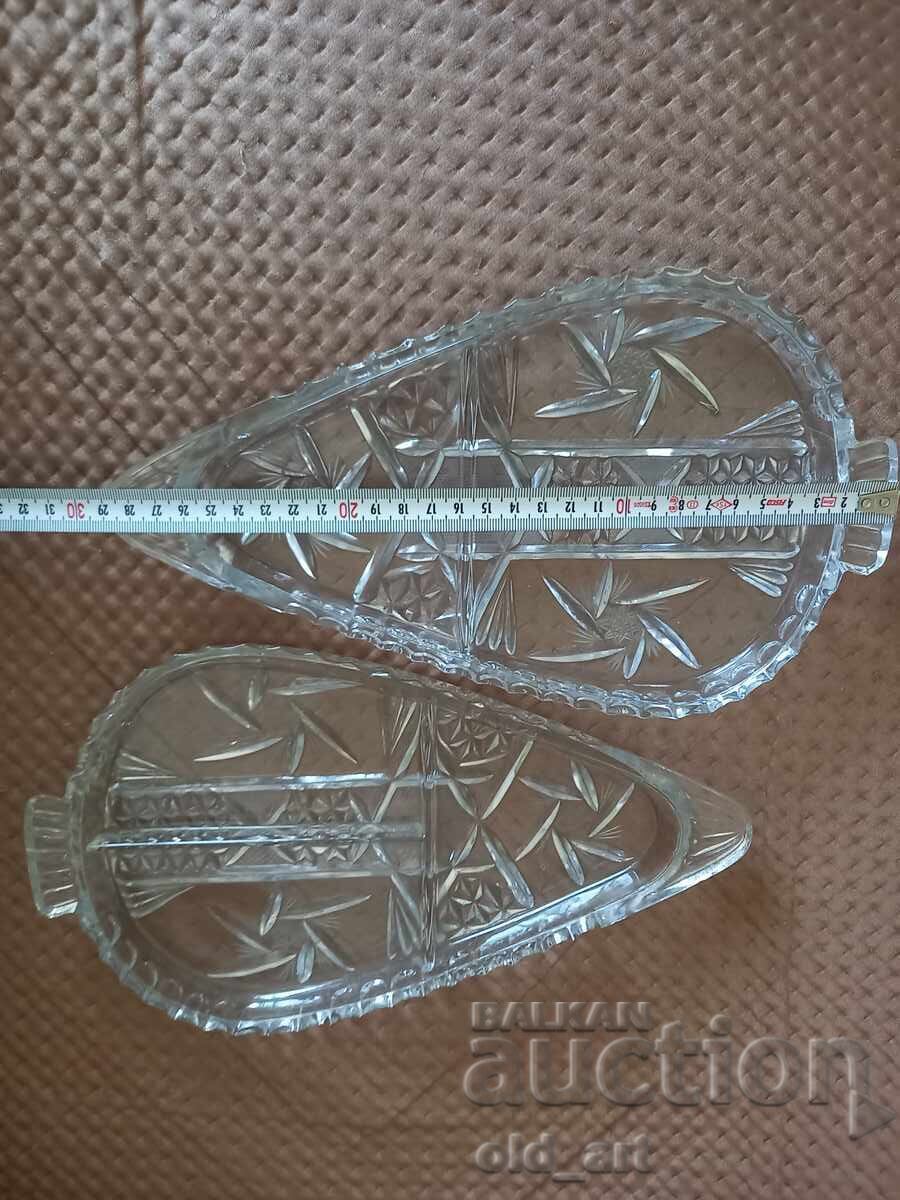 Cristal - Platou pentru aperitive, 2 bucăți - 6