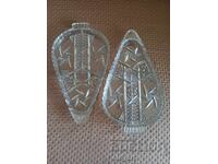 Crystal - Hors d'oeuvre platter, 2 pieces