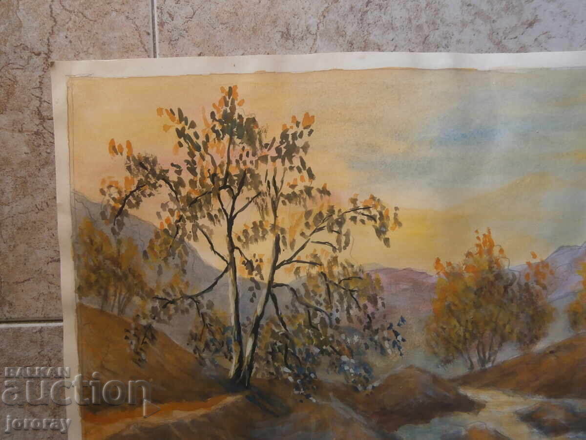 Έργο ζωγραφικής τοπίου γκουάς - 5