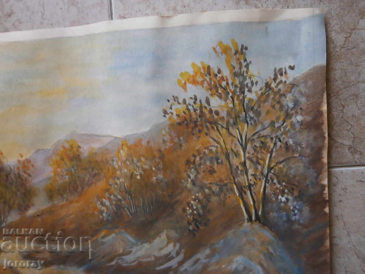 Έργο ζωγραφικής τοπίου γκουάς - 6