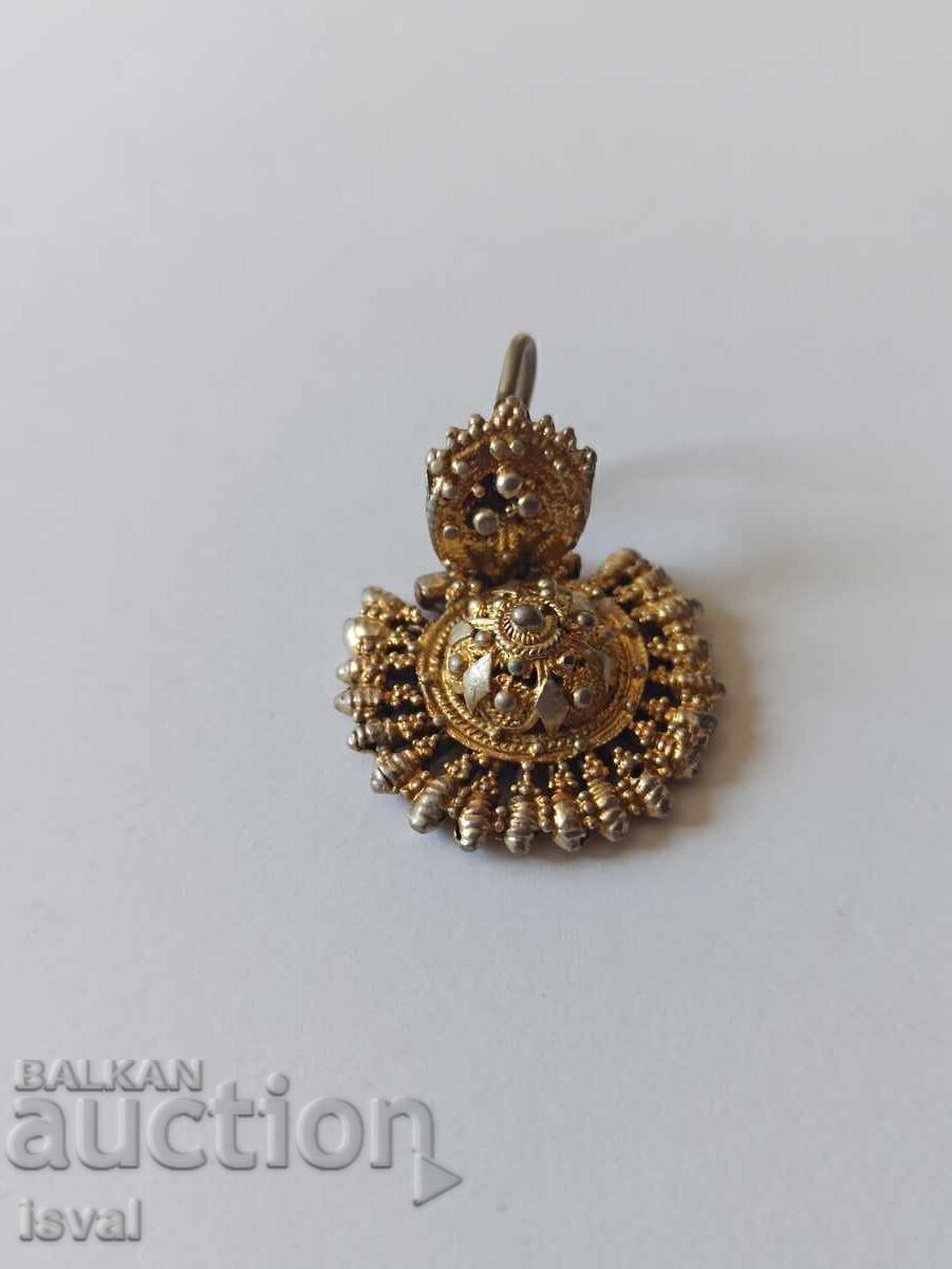 Revival period silver gilt hand-chiseled earring - Arpalia - 1 pc with price € 145.00 | 283.60 BGN