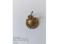 Cercei din perioada Renașterii bulgare, din argint aurit, lucrați prin batere - Arpalia - 1 buc