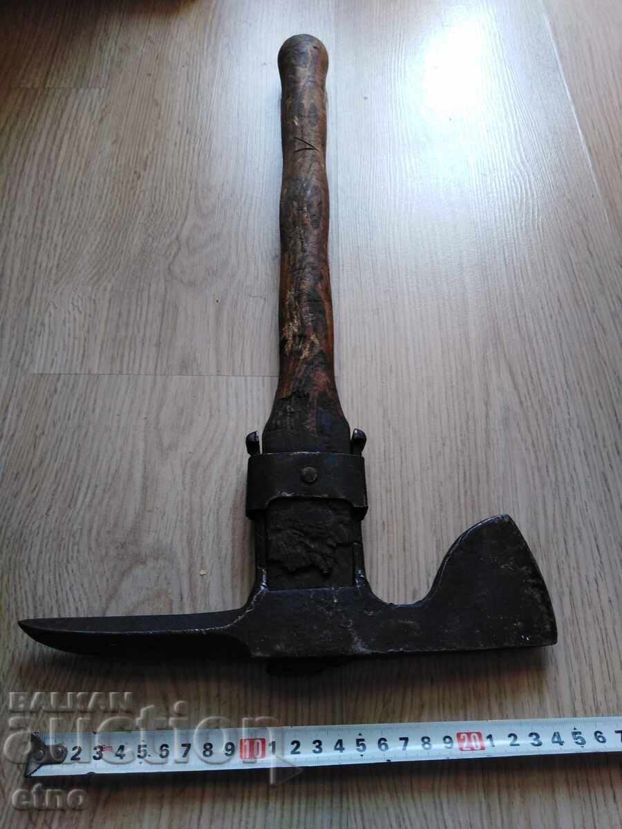 M 1915-PSV-Uneltă germană pentru șanț, hexagonal, topor, cuțit - 5