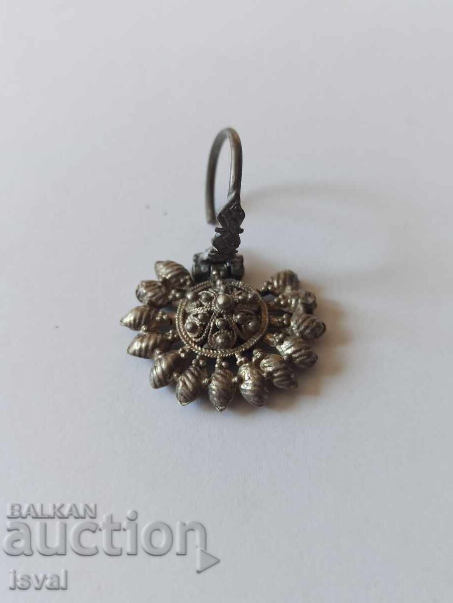 Αναγεννησιακό ασημένιο σκουλαρίκι σετσάν - Αρπαλία - 1 τεμ!