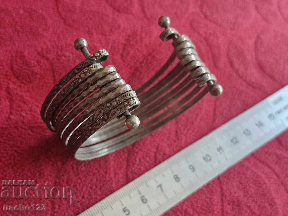 Bratara placata cu argint veche - 5