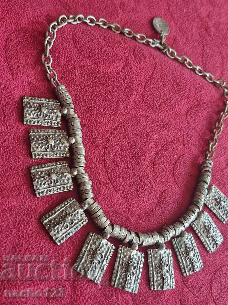 Colier vechi placat cu argint bijuterie - 5