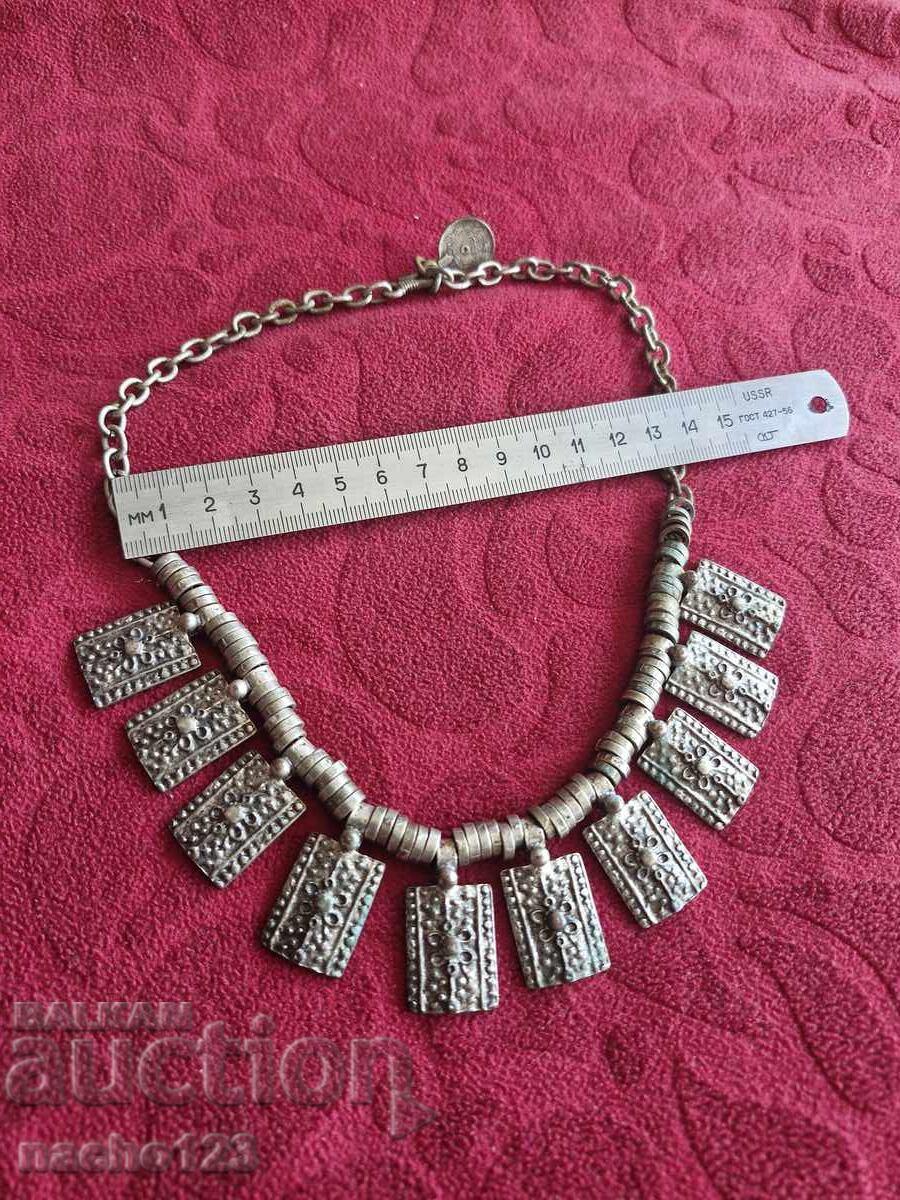 Colier vechi placat cu argint bijuterie