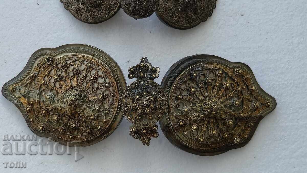 Licitație LOT PAFTALE FILIGRAN PLACATE CU AUR RARE