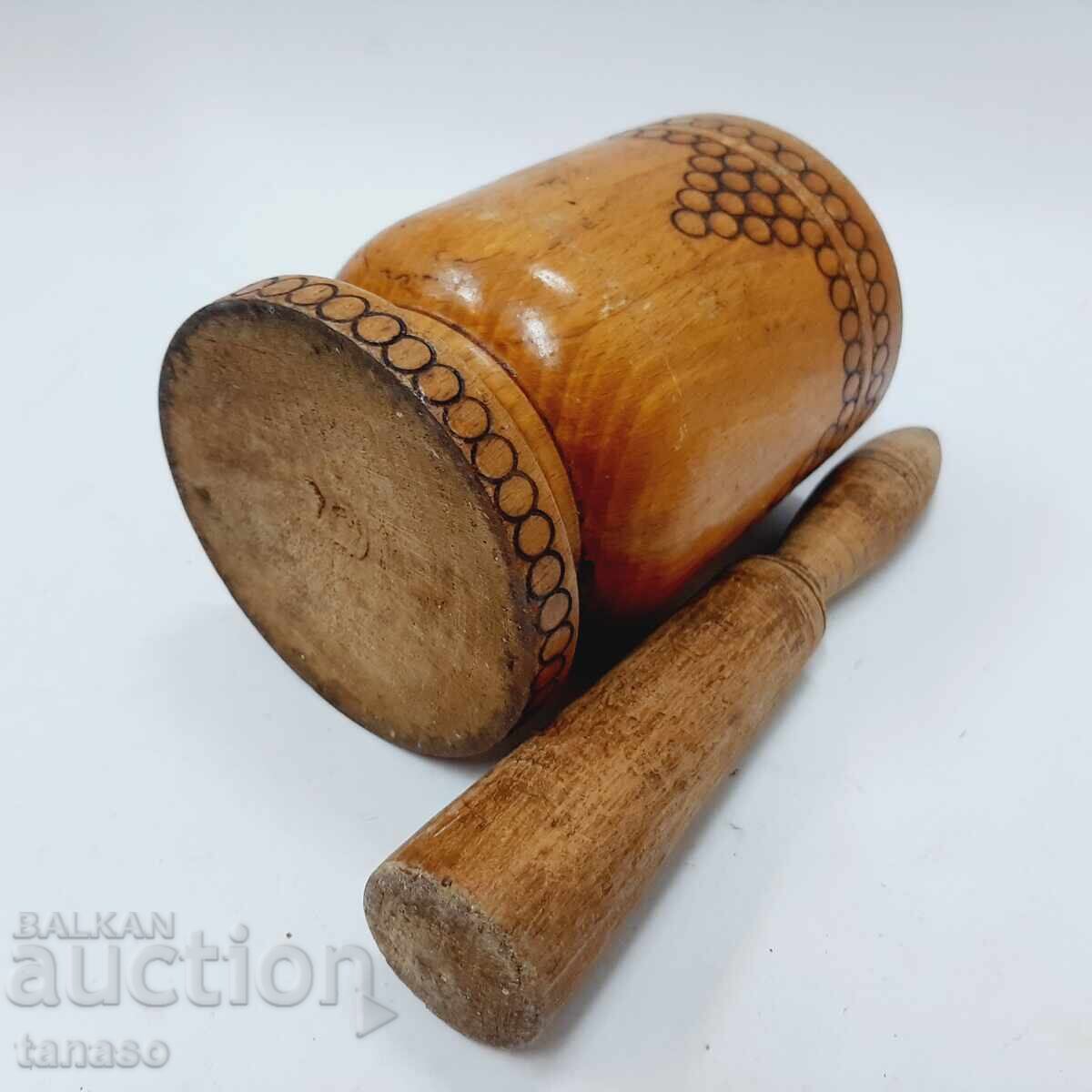 Vechi mojar din lemn pirogravat (5.4) - 7