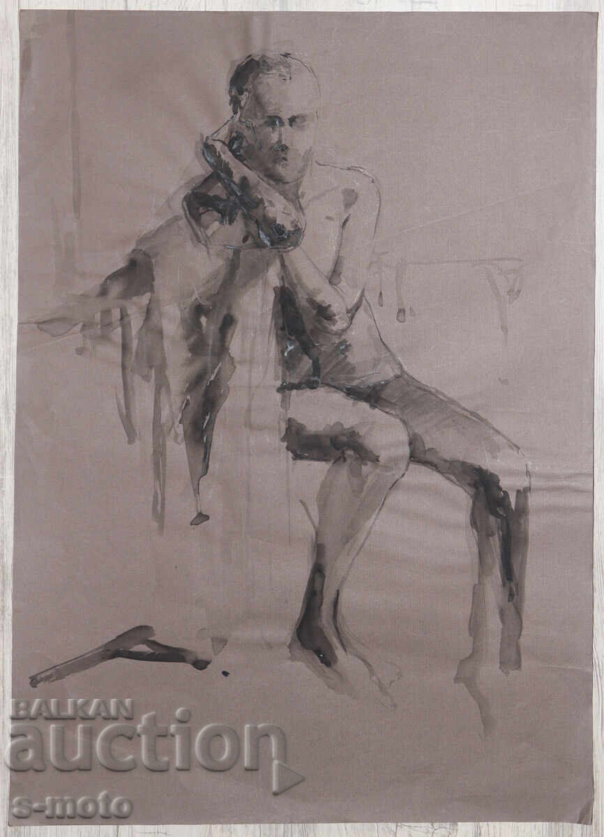Painting portrait nude body ink with price € 100.00 | 195.58 BGN