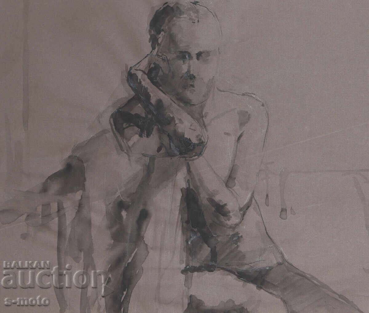 Delivery of Painting portrait nude body ink