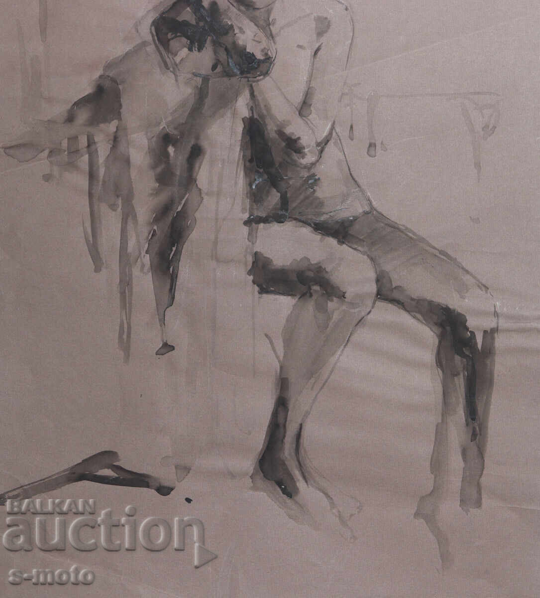 Painting portrait nude body ink - 5