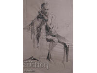 Painting portrait nude body ink