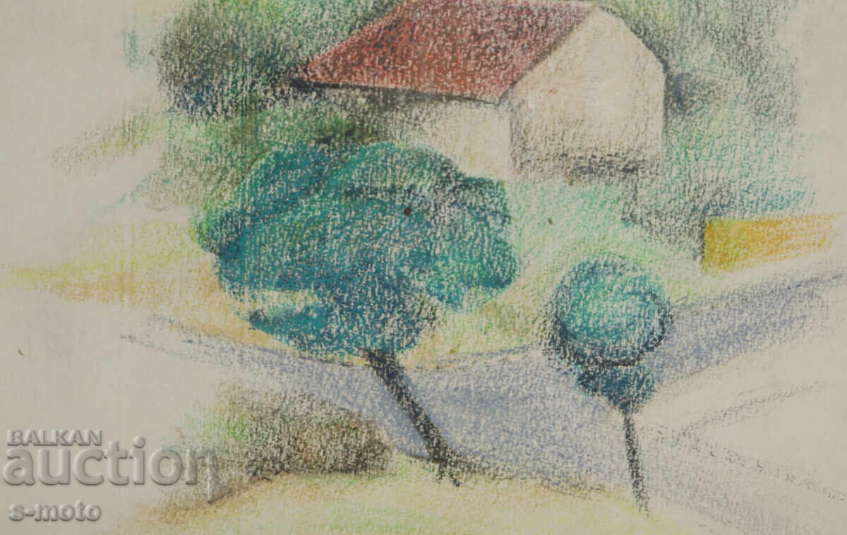 Livrarea Tablou vechi pastel peisaj