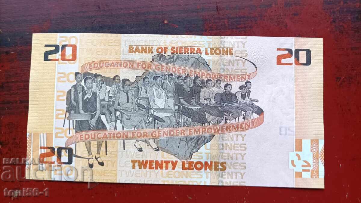 Sierra Leone 20 leones 2022 UNC with price € 8.00 | 15.65 BGN