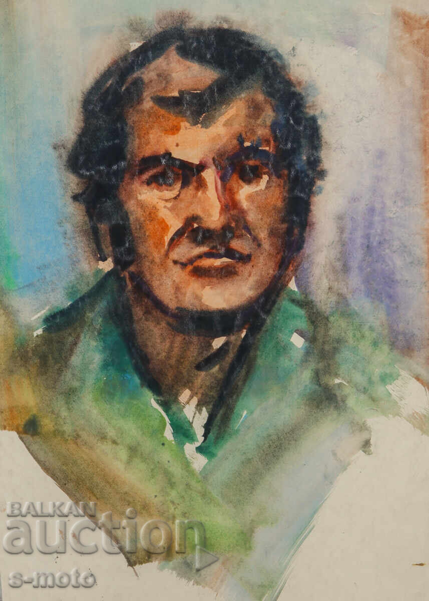 Licitație Tablou acuarelă portret
