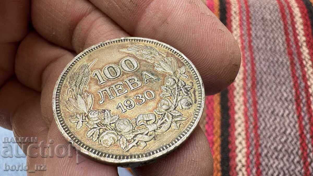MONEDĂ 100 LV ARGINT 1930 BZC - 5