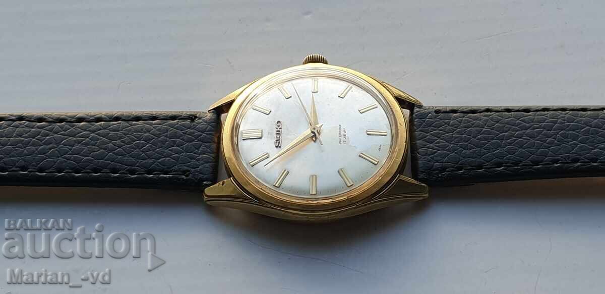 Livrarea Ceas de mână bărbătesc placat cu aur Seiko 66-8050, anul 1969 Livrarea Ceas de mână bărbătesc placat cu aur Seiko 66-8050, anul 1969