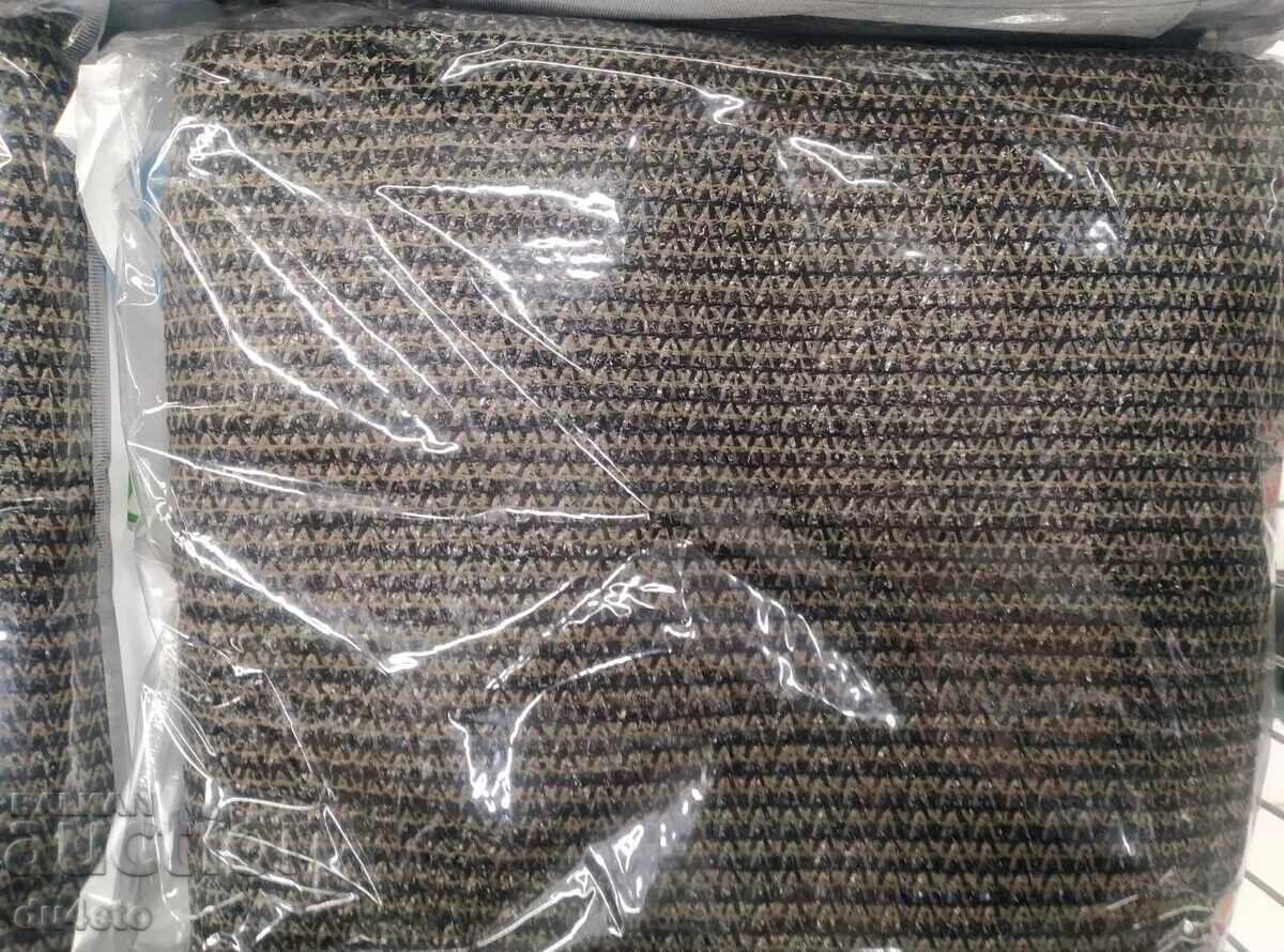 Copertină tip plasă 2x3m maro – protecție UV, umbră densă, dublă - 5