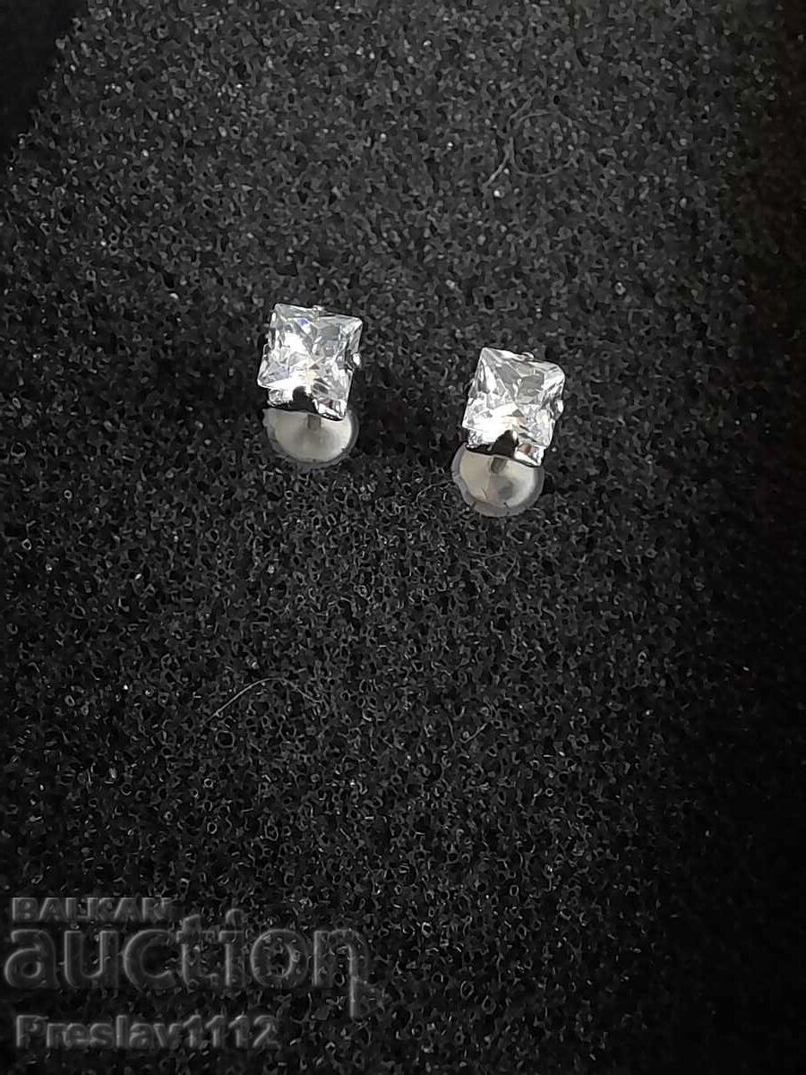 Auction  Moissanite Earrings Princess 1.2ct