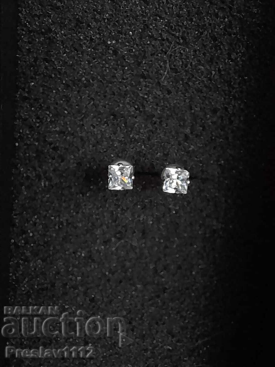 Moissanite Earrings Princess 1.2ct - 5