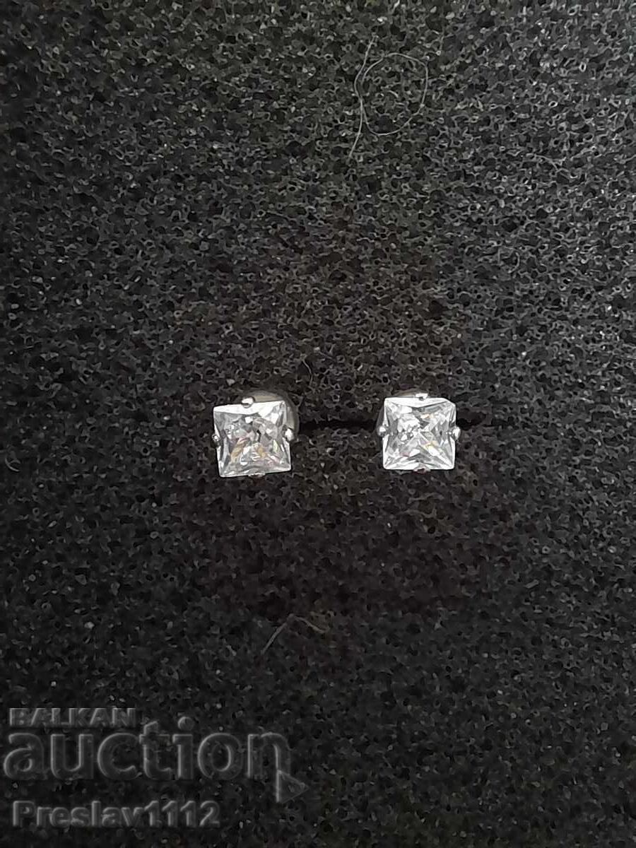 Moissanite Earrings Princess 1.2ct - 6