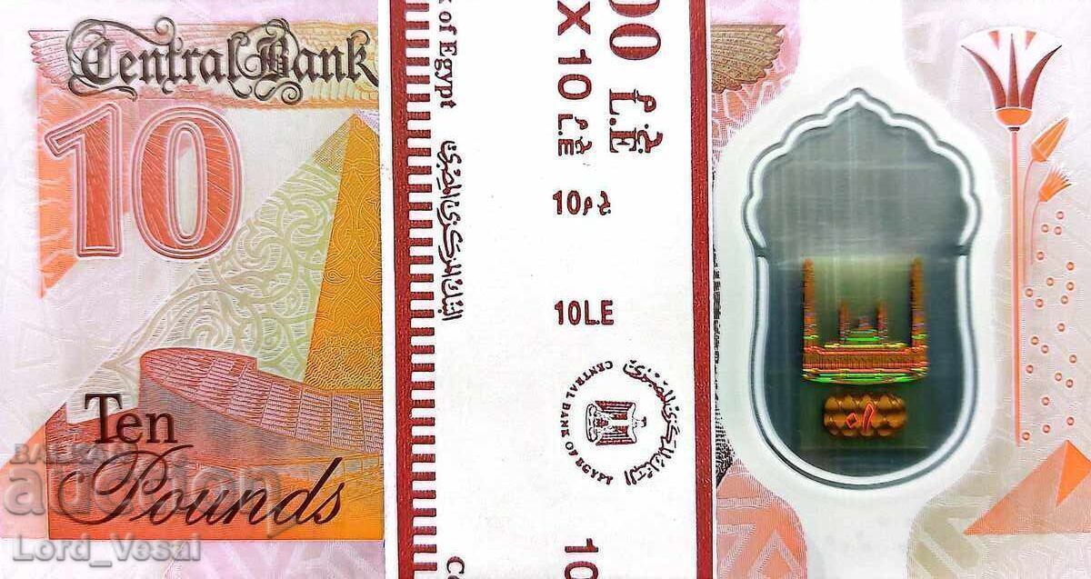 Licitație Egipt - 10 Pound 2022 - OB UNC - Polimer P# 81