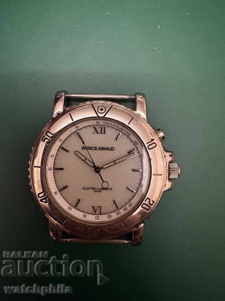 Auction  Patrick Arnaud Electro-Luminous rare men's watch. Works