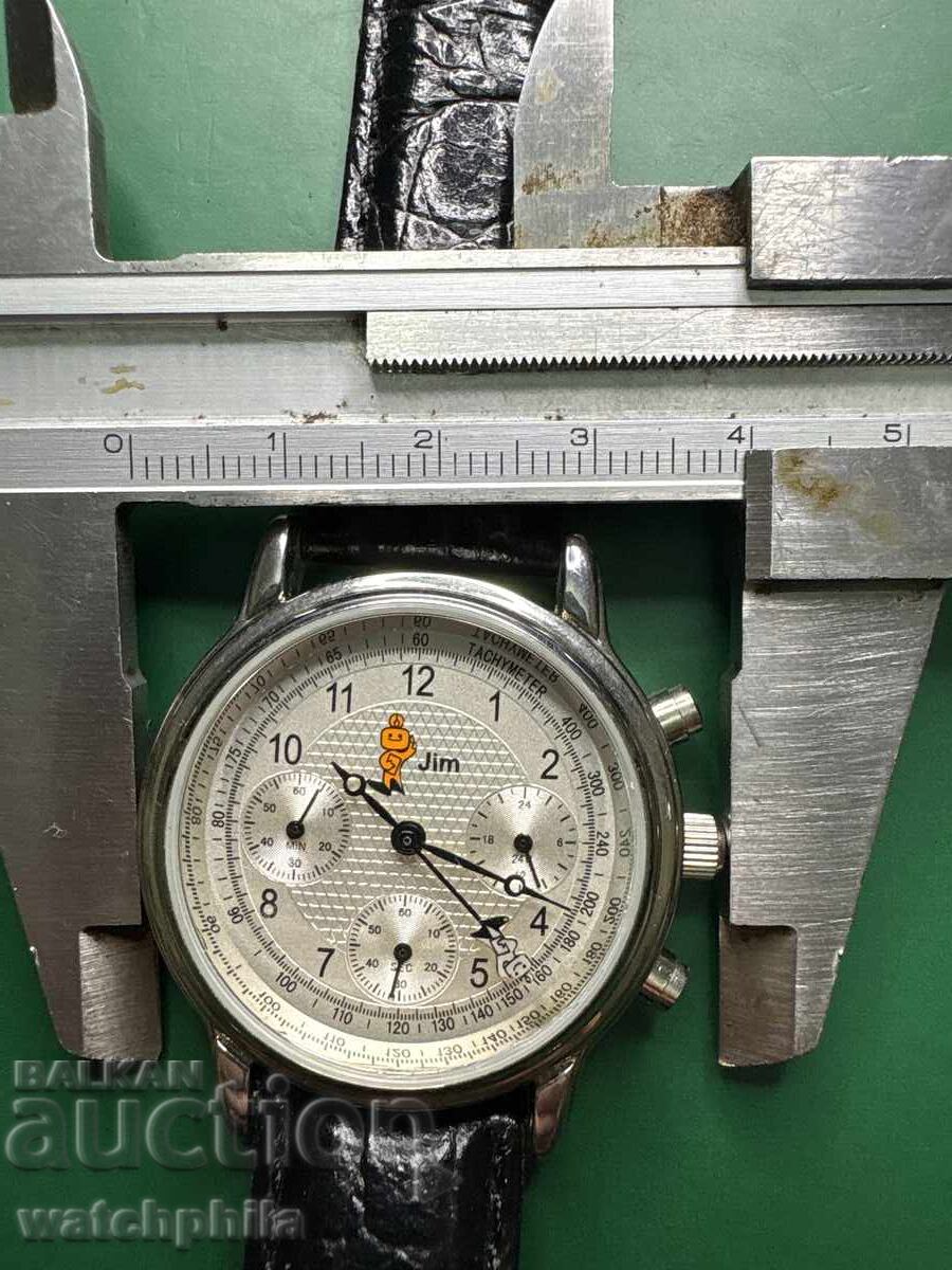 Σπάνιο ανδρικό ρολόι Jim Chronograph. Λειτουργεί - 5