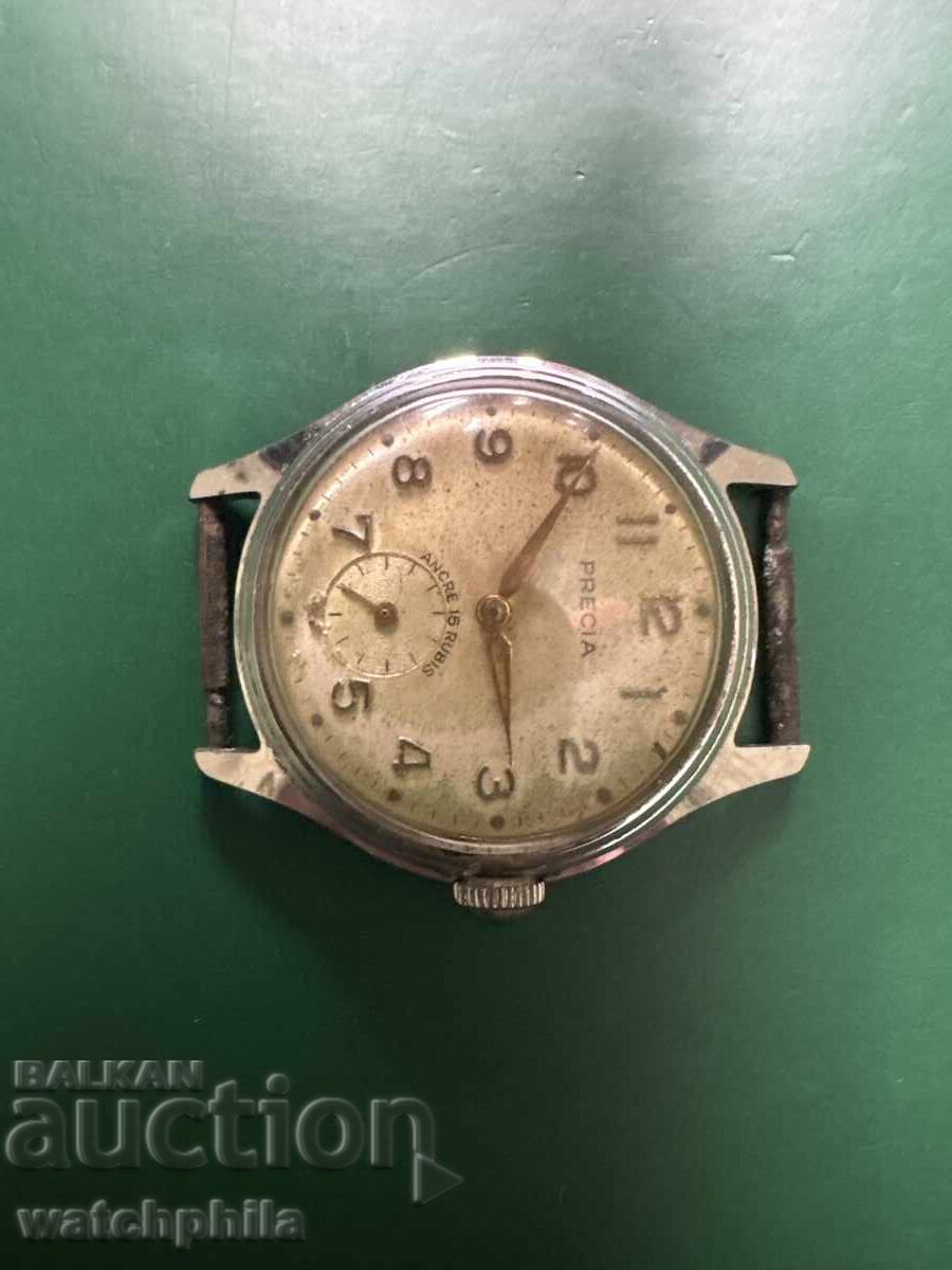 Precia швейцарски мъжки часовник. Работи.  Рядък с цена € 4.50 | 8.80 лв.