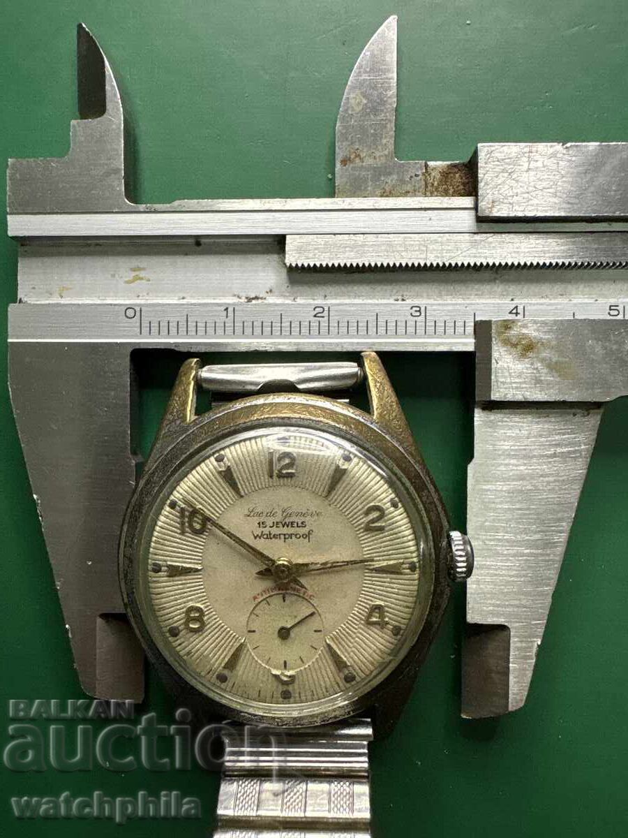 Livrarea Ceas bărbătesc elvețian Lac de Geneve. Rar, funcțional