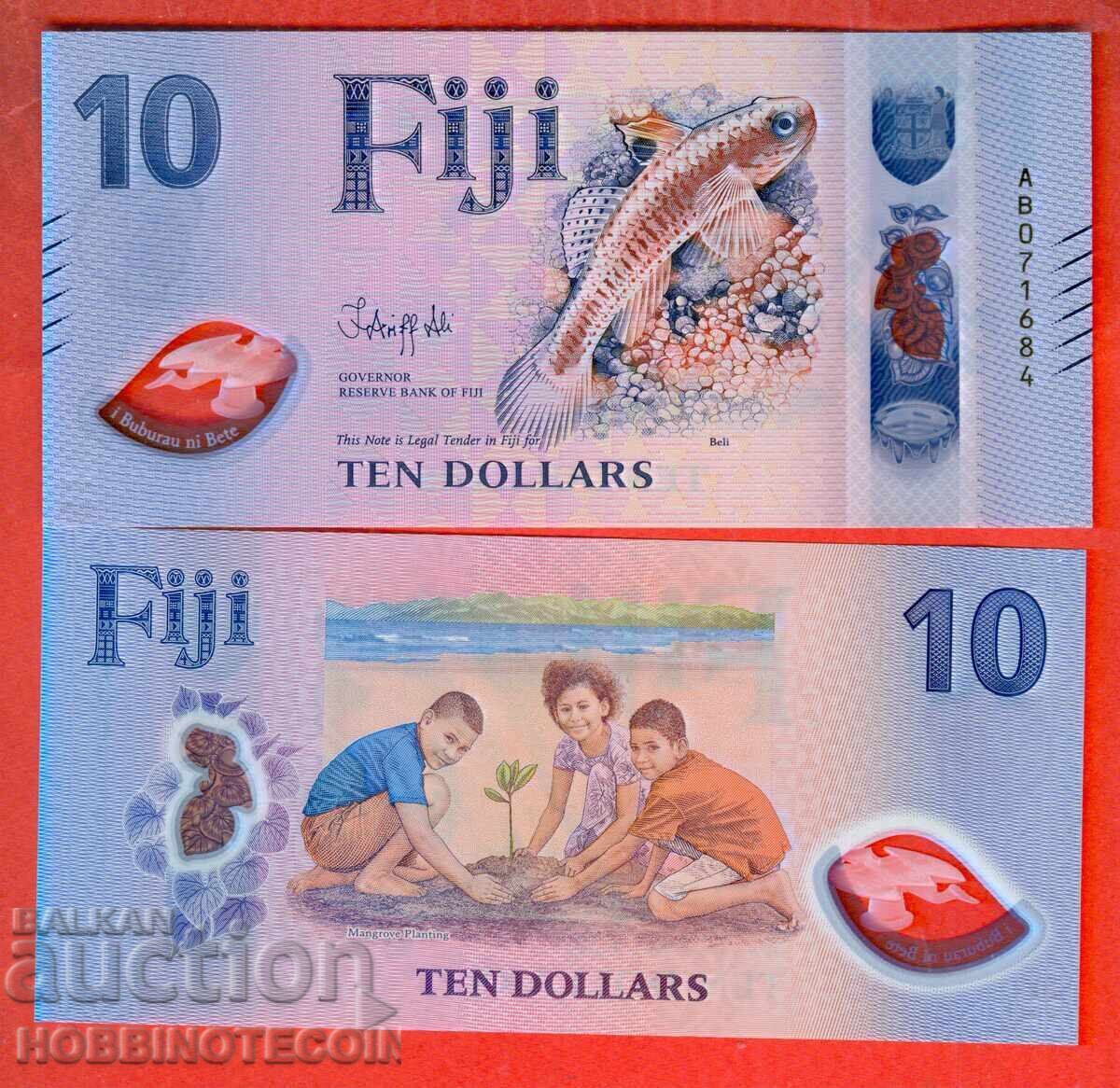 FIJI 10 $ emisiunea 2025 2026 - PEȘTE - POLIMER UNC