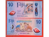 FIJI 10 $ emisiune 2025 - PEȘTE - POLIMER UNC