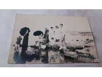 Photograph Mesembria Men women and children on the rocks 1922