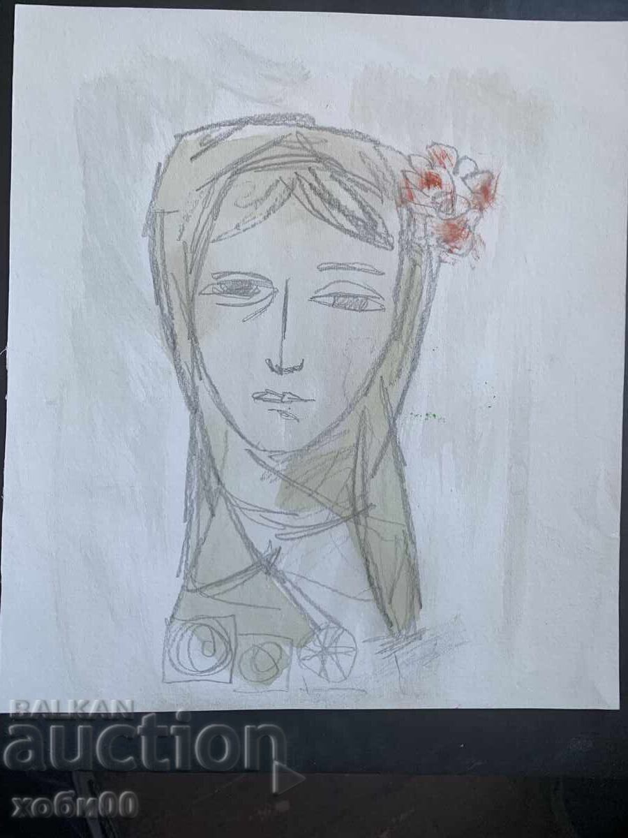 Drawing portrait of a girl with price € 20.00 | 39.12 BGN