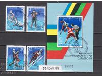 1983 Jocuri Olimpice - Sarajevo II 4v.+S/S cu prima zi