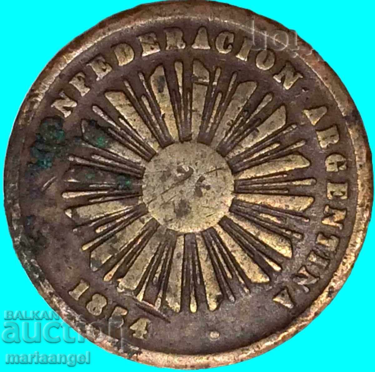 Αργεντινή 1854 2 (Δος) σεντάβος Σεντάβος 29 χιλ. σπάνιο - 5