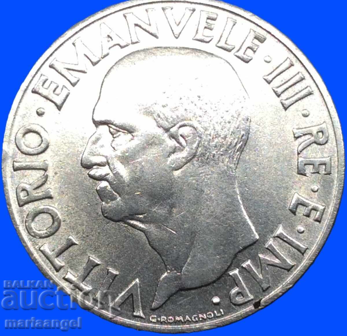 Παράδοση 1 λίρα 1939 Ιταλία Βίκτωρ Εμμανουήλ Γ' φασιστικός Αετός