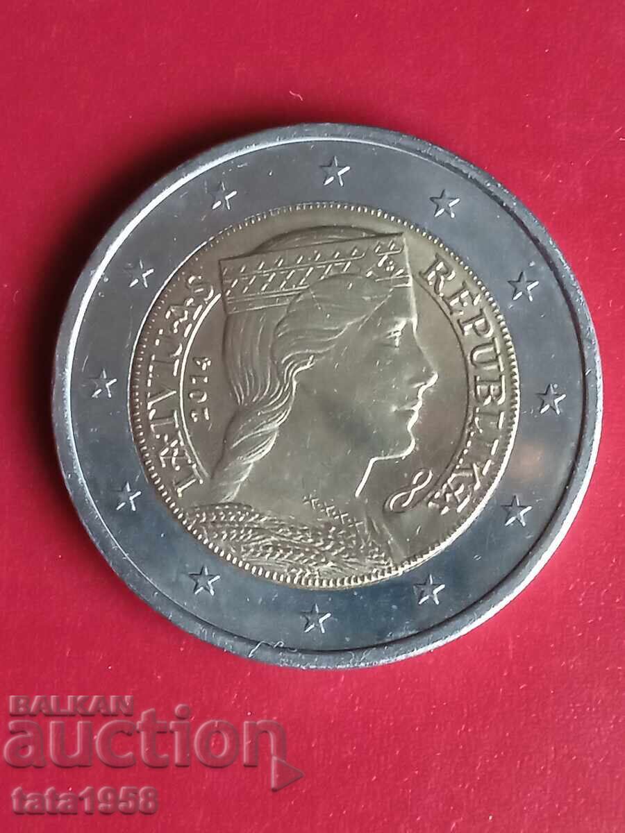Монета 2 евро Латвия 2014