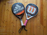 Două rachete de tenis de plajă padel minge Adidas Wilson joc palete