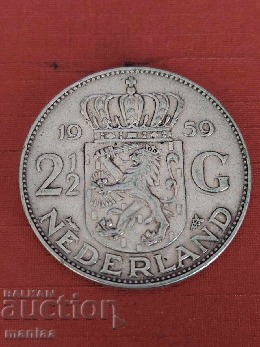 2 1/2 Guldeni 1959 Argint