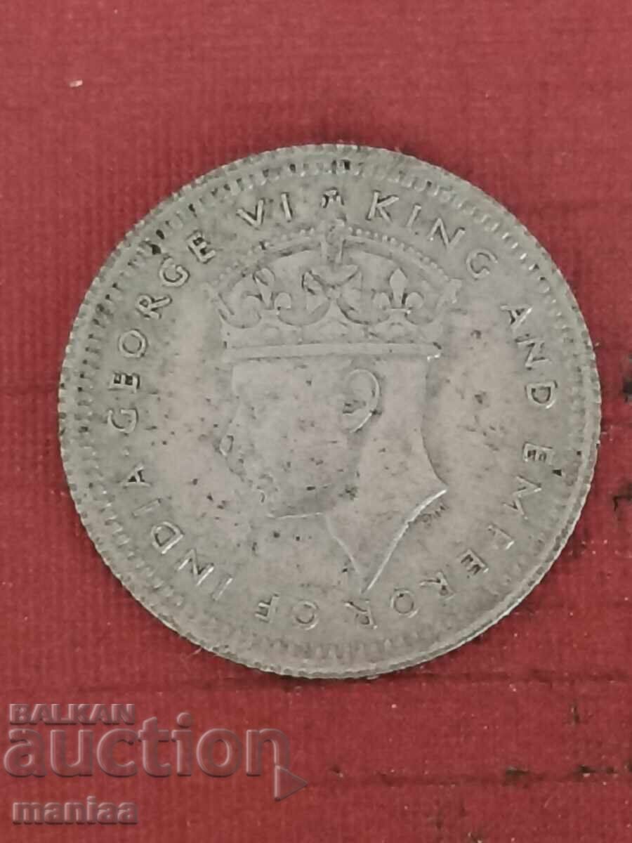 Delivery of 5 Cents Straits Settlements 1945 Silver