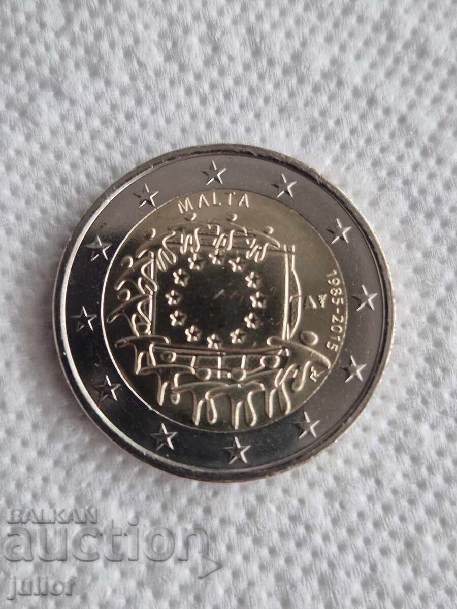 2 ευρώ Μάλτα - 2015 - 30 χρόνια Ευρωπαϊκή σημαία UNC (ρολό)