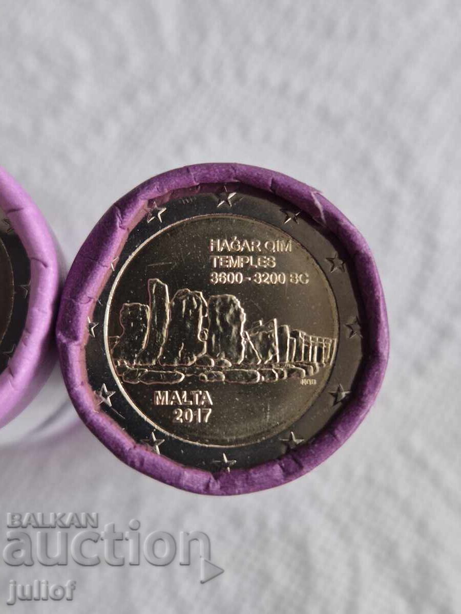 2 euro Malta - 2017 - Templul Ħaġar Qim UNC (din fișic)