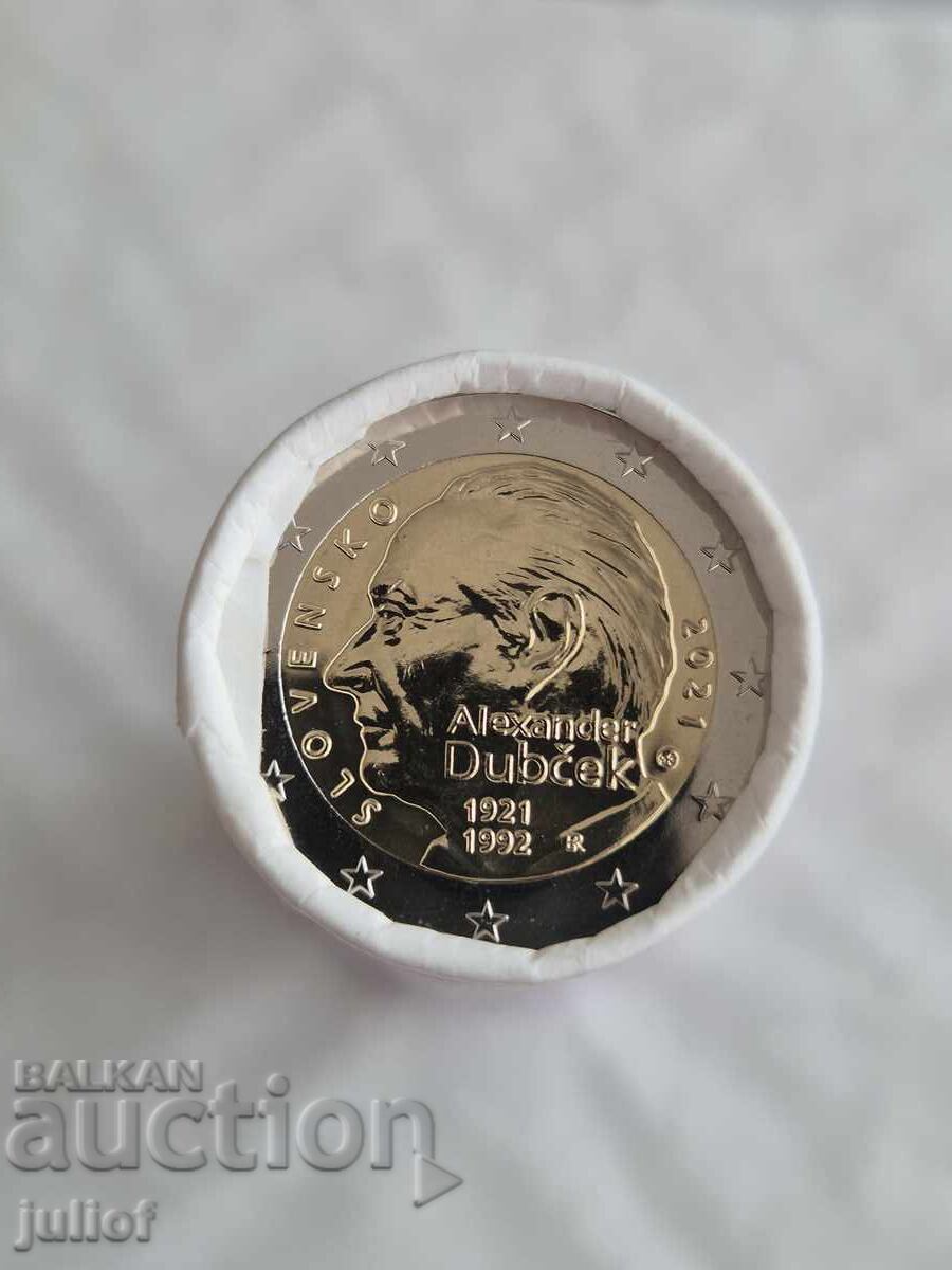 2 ευρώ Σλοβακία - 2021 - Α. Ντούμπτσεκ UNC (από ρολό)