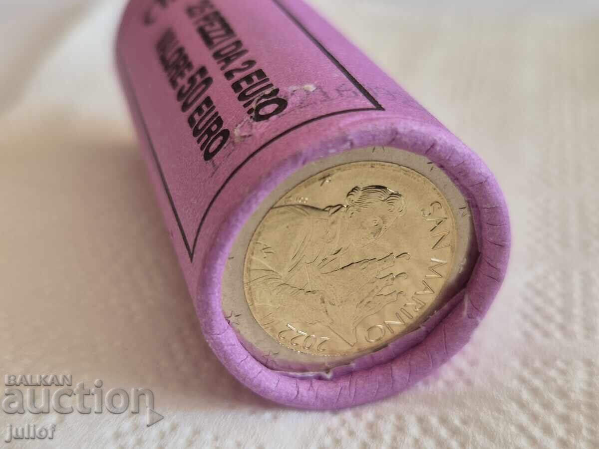 2 Euro San Marino - 2022 - National UNC (roll) rarer with price € 10.00 | 19.56 BGN